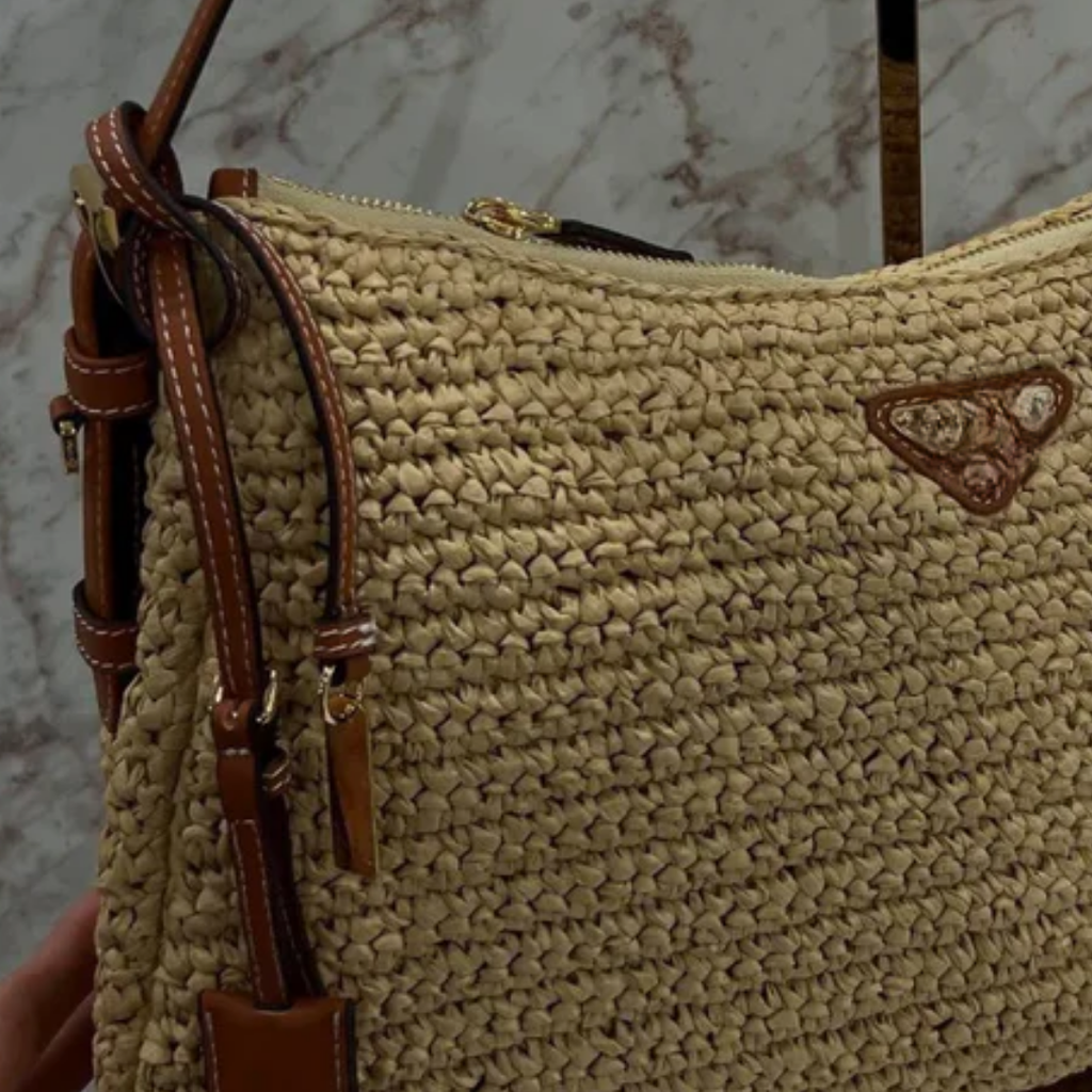 Prd Amé Bag Made of Crochet and Leather – Large