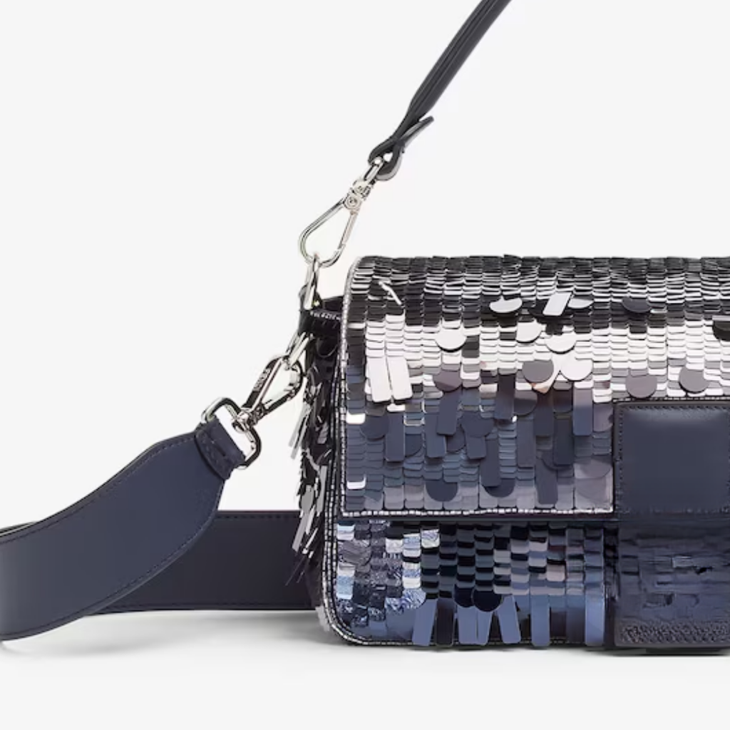 Bag Blue Sequins & Leather – Found Bag