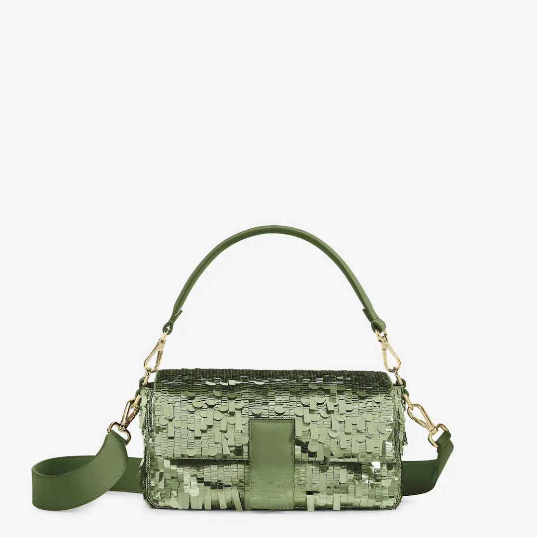 Green Sequin and Leather Bag – Fnd Bgtt