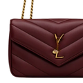 Small Matelassé Lambskin Bag in Bordeaux – SL