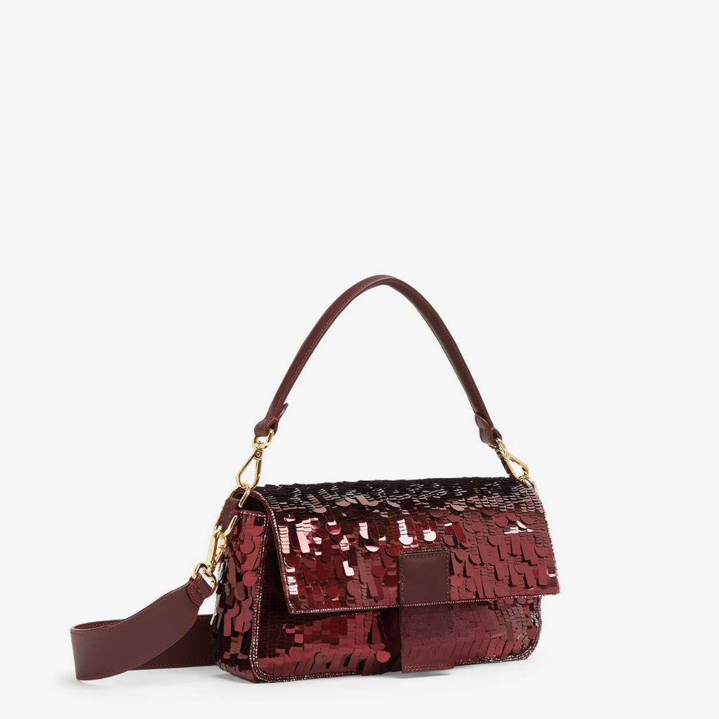 Red Sequin and Leather Bag – Fnd Bgtt