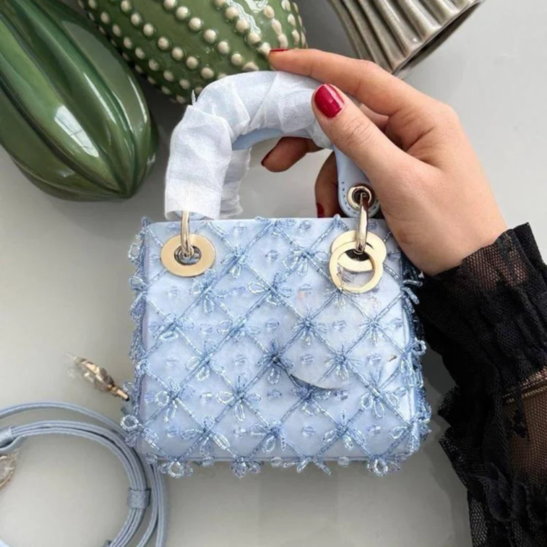 Micro Embroidered Bag Blue – LD