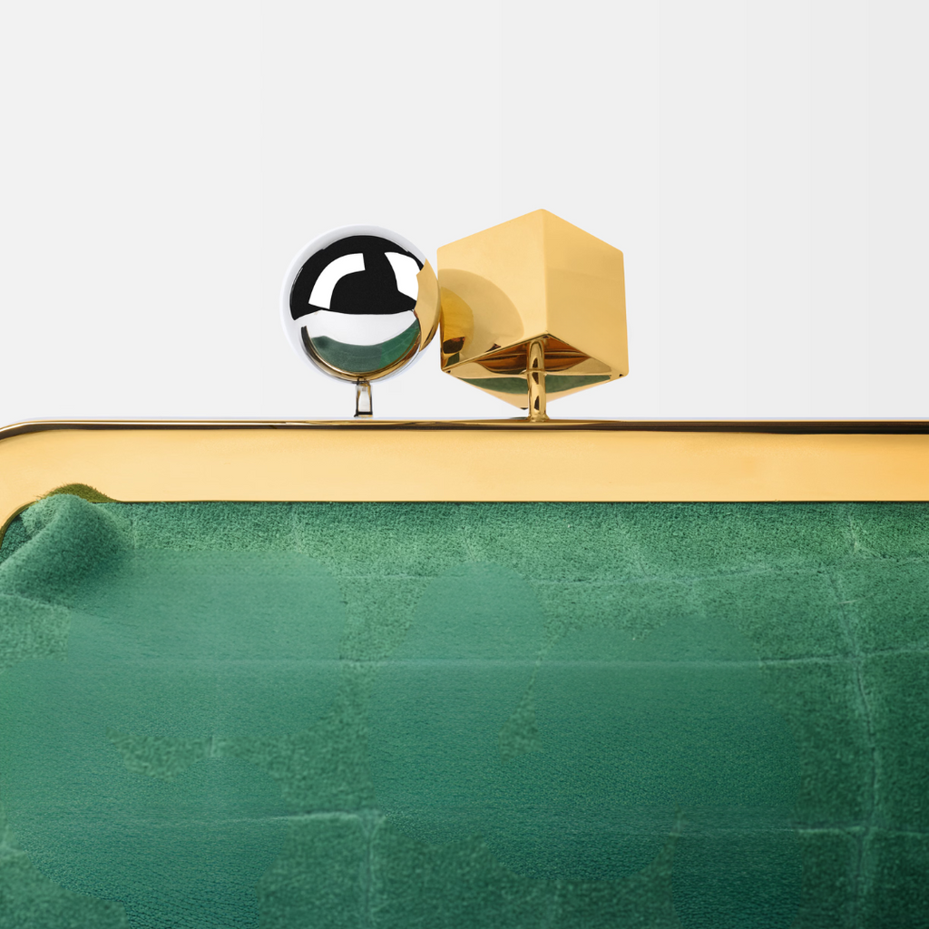 Jcq LSl Suede Clutch Bag with Crocodile Effect