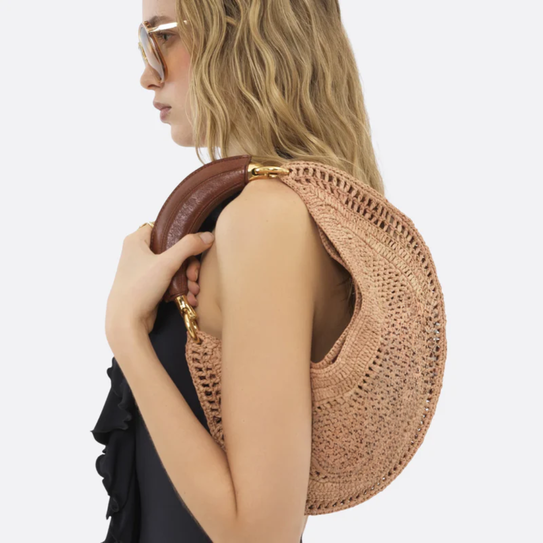 CH Bag. Hot Summer Banana Made of Raffia