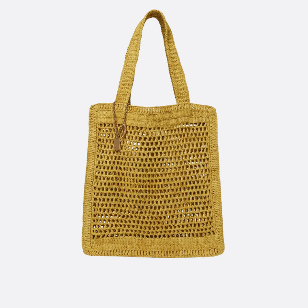 Summer Banana Raffia Bag