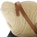 Cln Classic bag Small basket with woven raffia and calfskin trim